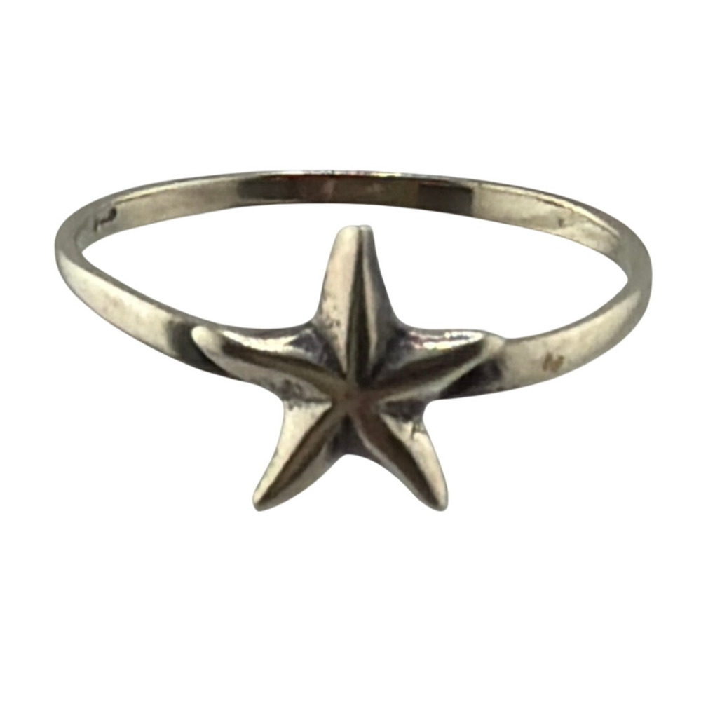 NEW Sterling Silver Artisan Sea Star Starfish Ring Size 8 Boho Stackable